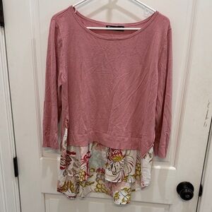 Floral Layered Pink Blouse